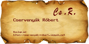 Cservenyák Róbert névjegykártya