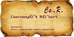 Cservenyák Róbert névjegykártya